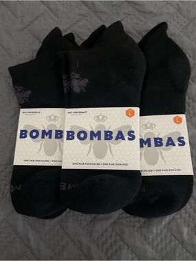 Bombas Black Ankle Socks - Pack of 3